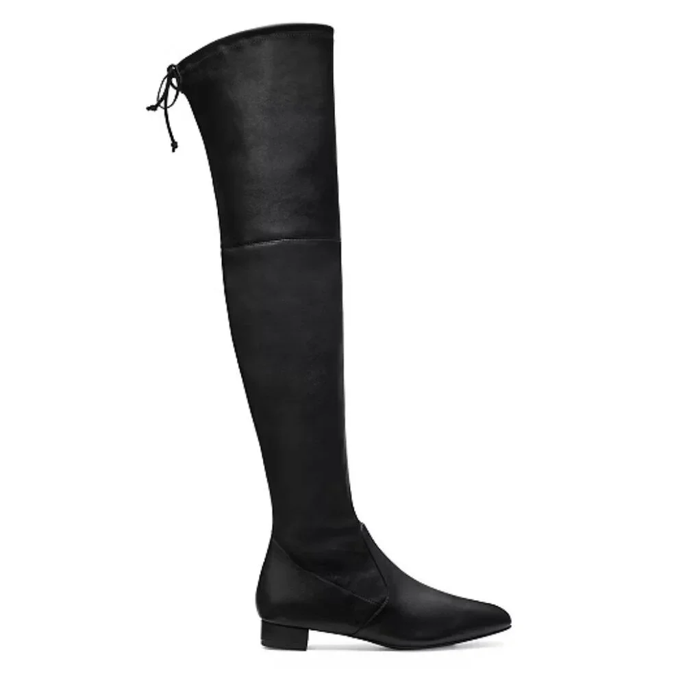 Stuart Weitzman Genna 25 City Boot Over the Knee Leather Black Size 36.5/6 NIB
